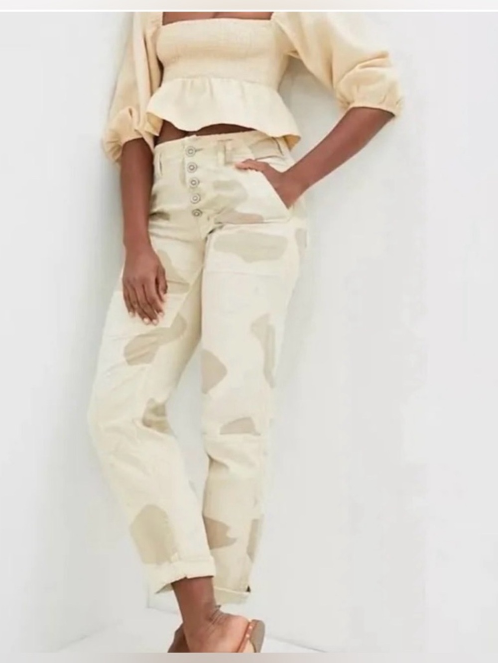 Anthropologie The Wanderer Camo Cotton Utility Pants
